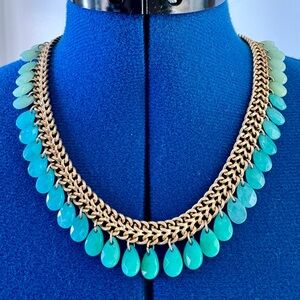 Stella & Dot Contessa Jade Gold Necklace
